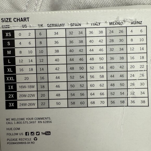 NWT Women's HUE Ultra Soft Denim Capri White | Size M - Picture 10 of 10